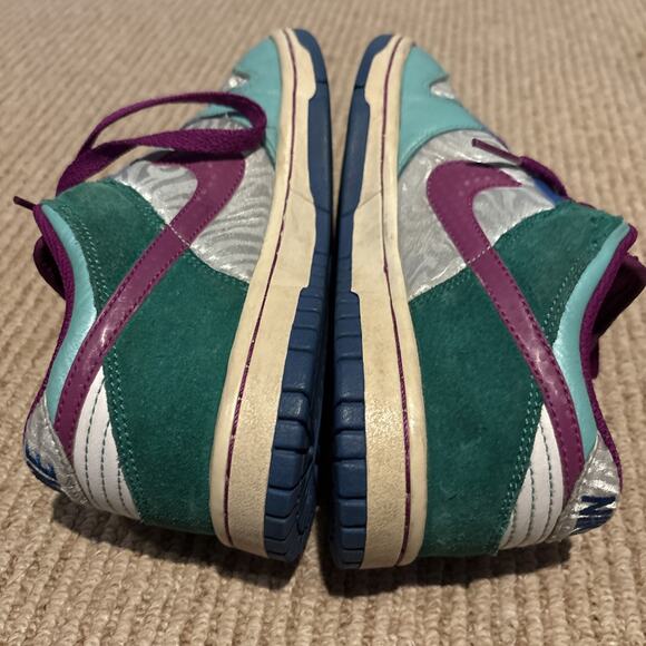 Women’s Nike SB 6.0 Dunk Low 2009 Zebra Purple Teal 314141-400 Sz 6 Skate Shoes - Picture 8 of 11
